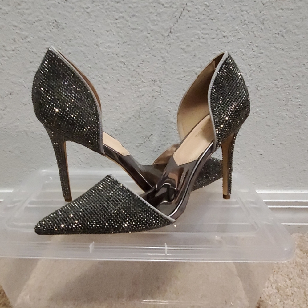 Silver Studded Heels